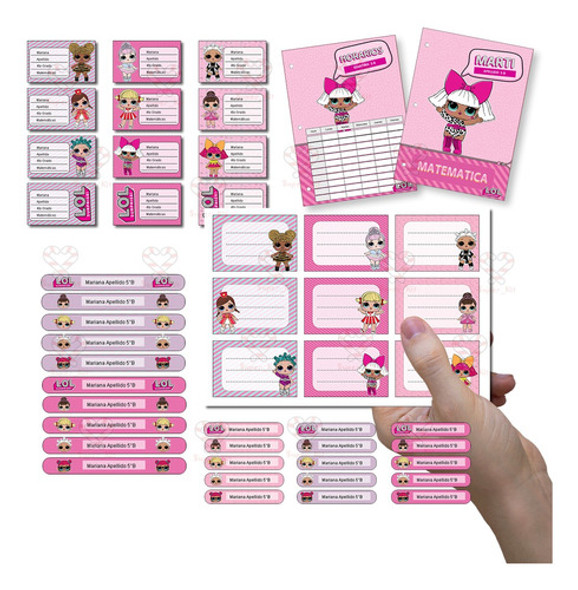 Kit Imprimible Etiquetas Escolares Lol Muñeca L.o.l Editable 0 Kit Imprimible Etiquetas Escolares Lol Muñeca L.o.l Editable 0