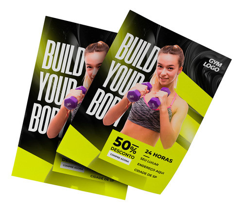 100 Panfletos 115g Colorido Frente 14,8x20 Cm Arte Final 1