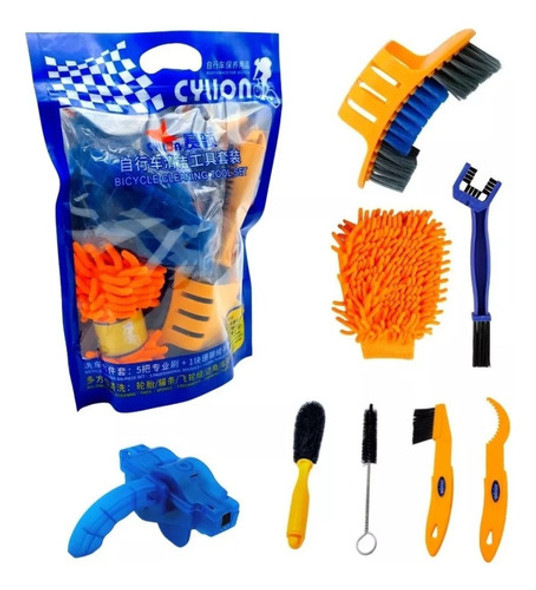 Set Kit De Limpieza Para Bicicletas Incluye 8 Accesorios 0