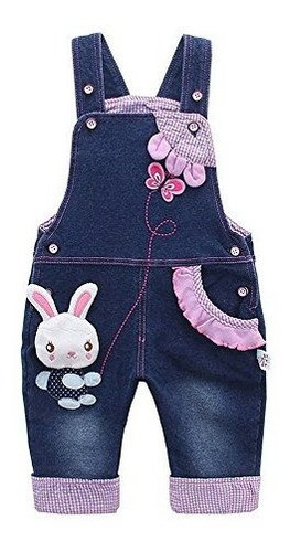 Overol Para Bebe Kidscool Con Diseño De Conejo Casual Soft 0