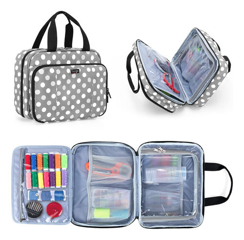 Organizador De Costura Grande Con Secciones Internas Y Bolsi 0