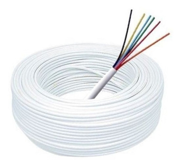 Cable Alarma 7 X 0.50mm Blanco 100% Cobre 100m Conduti 0 Cable Alarma 7 X 0.50mm Blanco 100% Cobre 100m Conduti 0