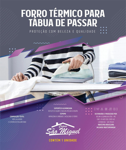 Capa Para Tábua De Passar Roupa Algodao Tecido Grosso 1,50m 1