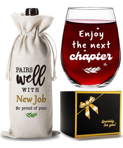 Regalo De Vino En Bolsa Para Colega Que Se Va, Nuevo Trabajo 0