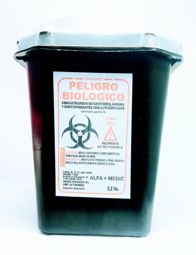 Descartador De Agujas Y Cortopunzantes 2,2 L X 1 U 0