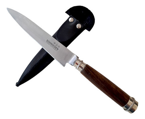 Facón Madera Y Alpaca Acero Inoxidable Con Vaina 14cm 0