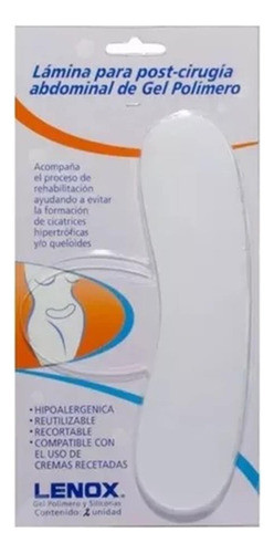 Lamina De Gel Para Post-cirugia Abdominal Cesarea Lenox Env 0