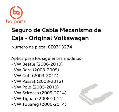 Seguro De Cable Mecanismo De Caja 8e0-713-274 1