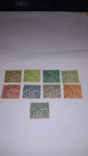 Alemania Bayern Estampillas Correo Oficial 1916 0