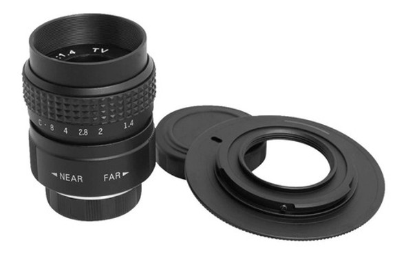 Lente Cctv 25mm + C-mount  P/ Canon Eos Ef 0