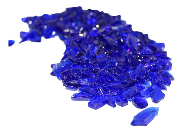 Fire Glass Pedra Vidro Lareira A Gás Etanol Azul - 1kg 0 Fire Glass Pedra Vidro Lareira A Gás Etanol Azul - 1kg 0