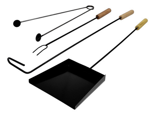 Kit Parrillero ×7 Herramientas Cepillo Tabla Asado 1