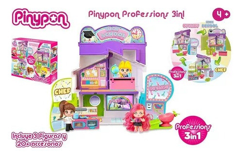 Pinypon Professions 3 En 1 School Stylista Chef 1