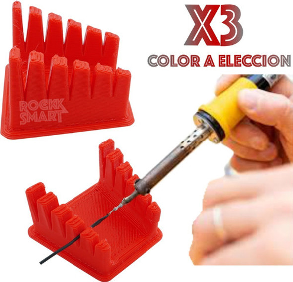 X3 Base Sujeta Cable Soldar Estaño Sostenedor Medidas Varias 0