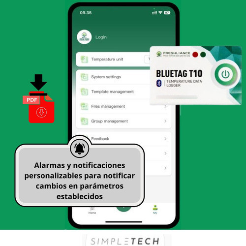 Data Logger Termografo Digital Temperatura Bluetooth Indoor 1