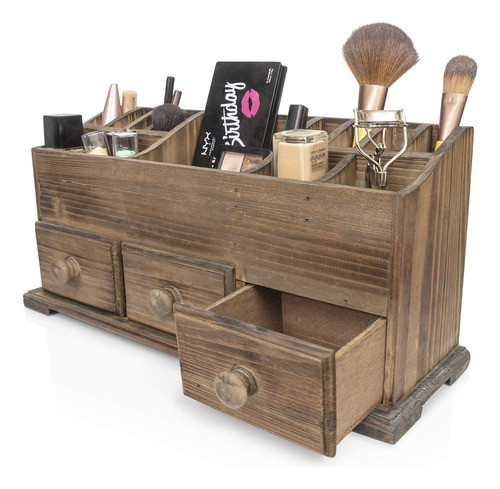 Organizador De Tocador, 3 Cajones, De Madera, Para Organizar 0