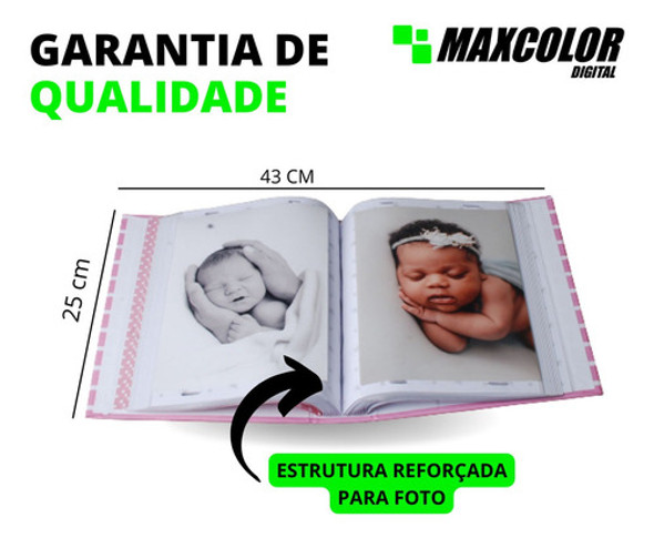 Álbum 100 Fotos 15x21 Paint Com Miolo Rec 100/06 1