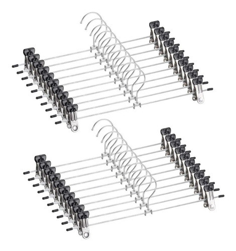 Perchas Acero Inoxidables 10 U.  Gancho Antideslizante 0