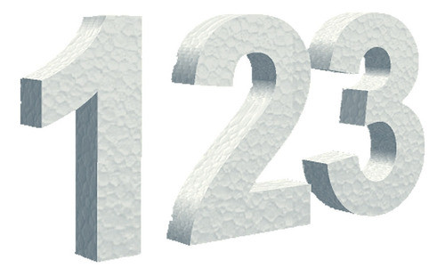 91 Letras O Numeros En Eps 5cm De Altura - 1cm De Espesor 1
