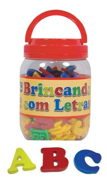Brincando Com Letras - Pote Com 173 Peças - Pais & Filhos 0 Brincando Com Letras - Pote Com 173 Peças - Pais & Filhos 0