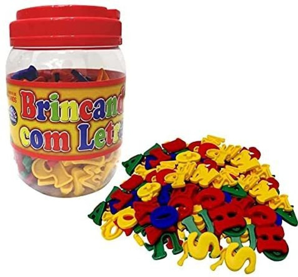 Brincando Com Letras - Pote Com 173 Peças - Pais & Filhos 1 Brincando Com Letras - Pote Com 173 Peças - Pais & Filhos 1