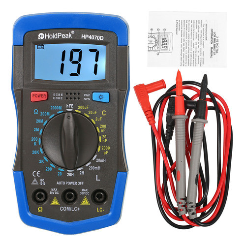 Teste De Multímetro Holdpeak Inductance Hp4070d Transistor 0