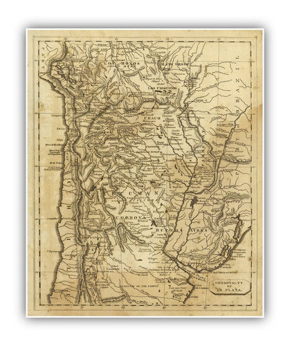 Mapa Virreinato Del Río De La Plata Año 1812 75cmx61cm 0
