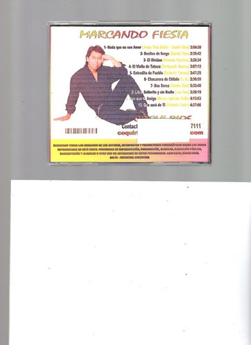 Cd Musical Marcando Fiesta, Coqui Ríos, 2010 1