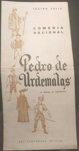 Antiguo Programa Teatro Solis Comedia Nacional, Cervantes. 0