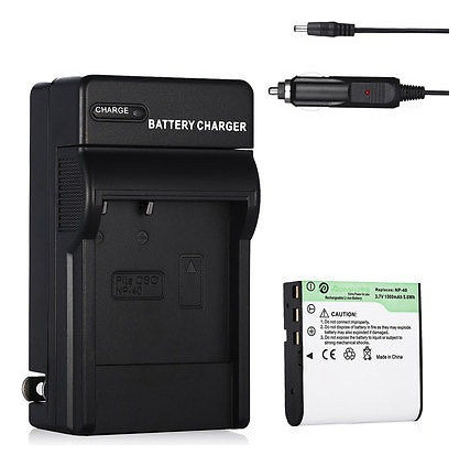 Batería Np-40 + Cargador Fr Casio Np40 Exilim Zoom Ex-z50 Z8 1