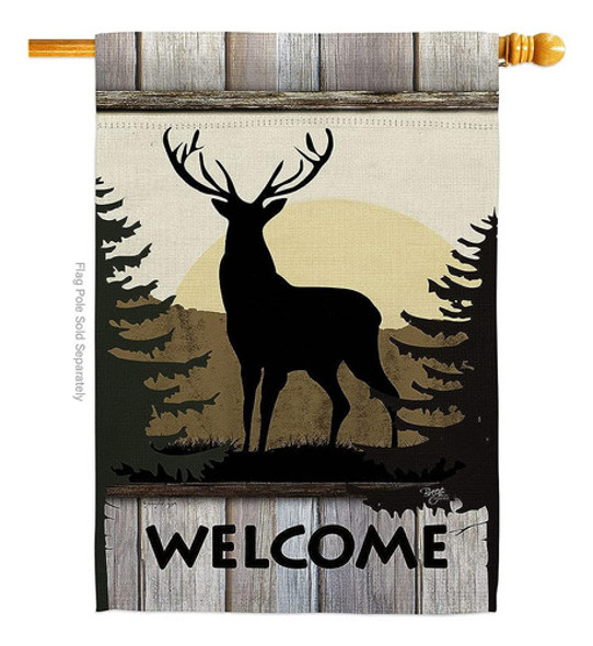 ~? Breeze Decor H110110 Welcome Deer Nature Wildlife Decorat 0