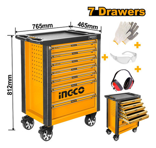 Gabinete Carro Taller Metal (vacio) Ingco Hdtc01072 - Lnf 0