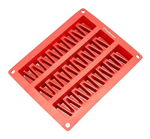 Freshware Cb-800rd - Molde De Silicona De 3 Cavidades Con Di 1
