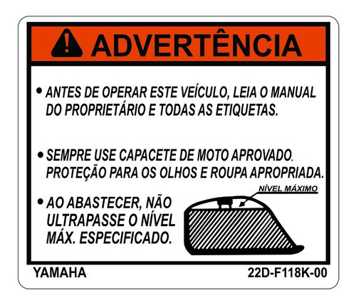 Etiqueta Do Tanque Xtz 250 Lander - Adesivo Yamaha - F Gráti 0