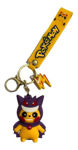 Llavero Pokemon Pikachu Disfrazado De Gengar Silicona 0