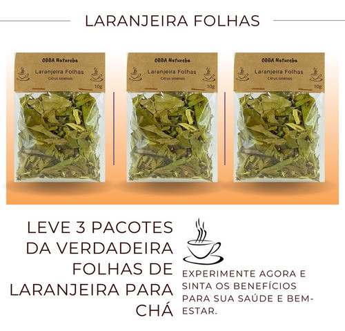 3 Pacotes Chá Laranjeira Folhas | Ervas Desidratada P Chá 1