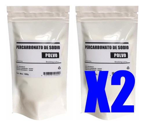 Percarbonato De Sodio Puro 1 Kg Limpiador En Polvo 2unidades 0