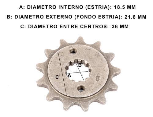Piñon De Transmision Honda Xr 250 Tornado Creuso 1