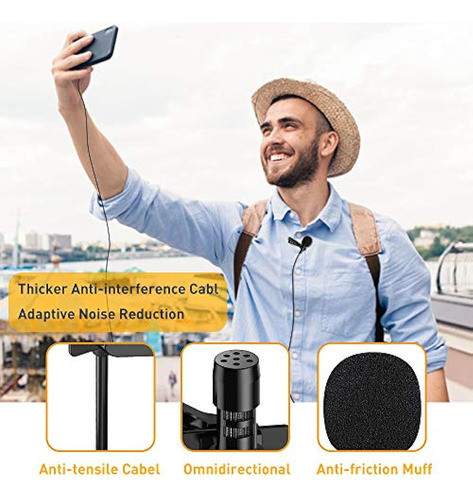 Micrófono Profesional Para iPhone Lavalier Solapa Omnidirecc 1