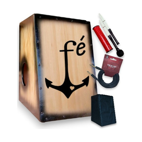 Cajón/carron Elétrico/acústico Âncora + Kit + Cabo Especial 0