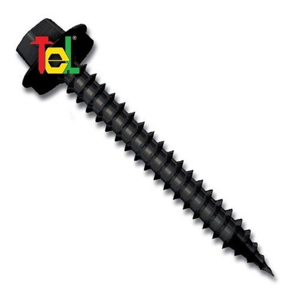 Tor. Autoperforante Techo P17 14x3 - 50 Chapa/madera - Negro 1