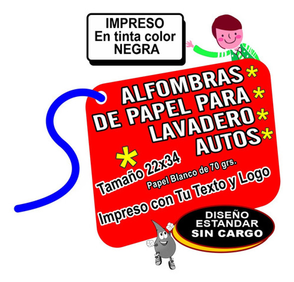 100 Cubre Alfombras De Papel Para Lavadero De Autos 22x34 1