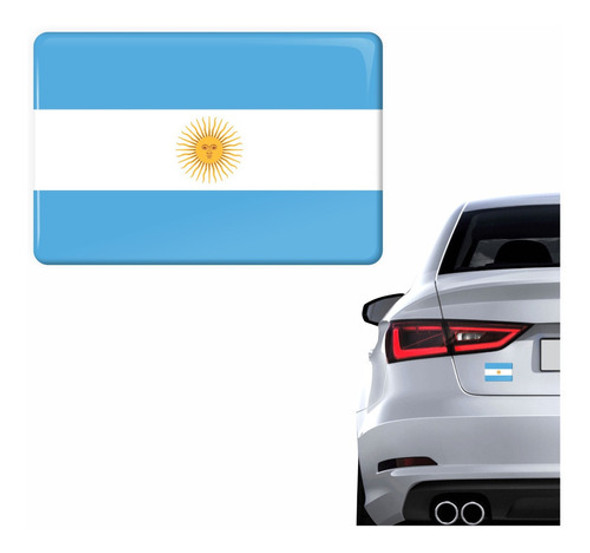 Adesivo Bandeira Da Argentina Carro Moto Resinado Bd3 Fgc 0