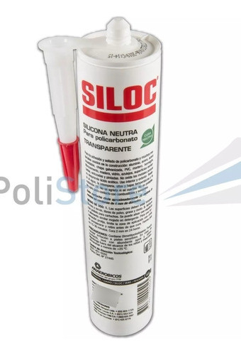 Sellador Silicona Neutra Policarbonato 280g Siloc 1