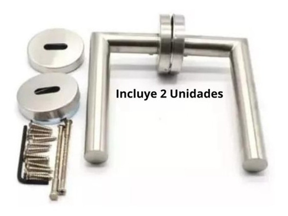 Picaporte Puerta Madera Acero Inoxidable.interiorx2 0