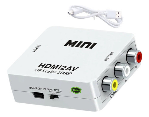 Mini Adaptador Hdmi2av Conecta Aparelhos Hdmi Em Tvs Avi Rca 0