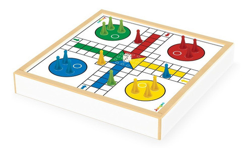 Jogo 4x1 Tabuleiro Xadrez + Dama + Trilha E Ludo - Mdf 1