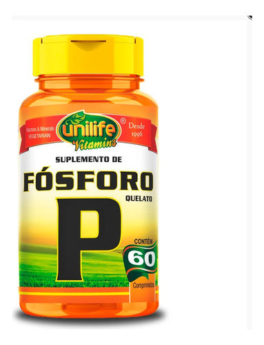 Quelato De Fosforo  P 700mg Unilife 60 Capsulas 0
