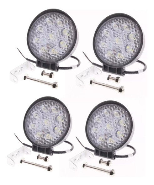 4 Faros Proyector Auxiliar Luz Led 27w Univer 4x4 Motos 1