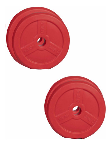 Kit Discos Pesa Pvc 15 Kg Sin Agarre P/ Barra Mancuernas 0